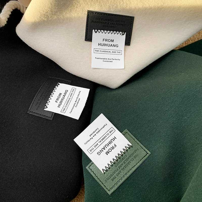 Autumn New in Solid Color Hooded Sweatshirts For Men Y2K Streetwear Appliques Hoodies Women Oversized Fleece Pullover Hoody Y250811