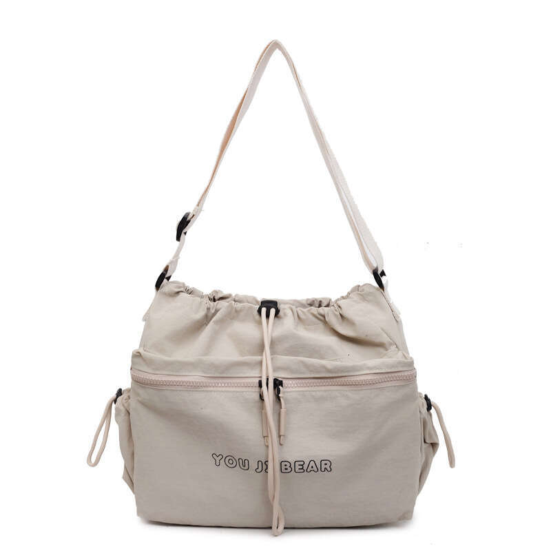 Korean Fashion Drawstring Commuter for Women 2025 New Casual Shoulder Crossbody Large Capacity Tote Bag Trendy