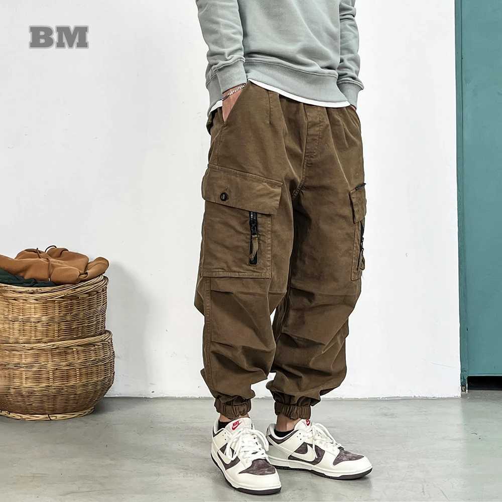 igh Quality Loose Tactical Cargo Pants For Men Clothing Harajuku Casual Joggers Korean Multi-Pocket Fashions Harem Trousers X250812
