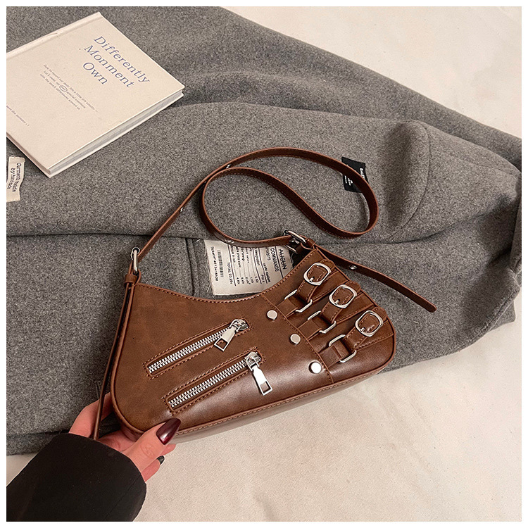 2025 autumn new women's shoulder bag chain strap niche design armpit bag fashionable commuting shoulder bag designer bag women's crossbody b