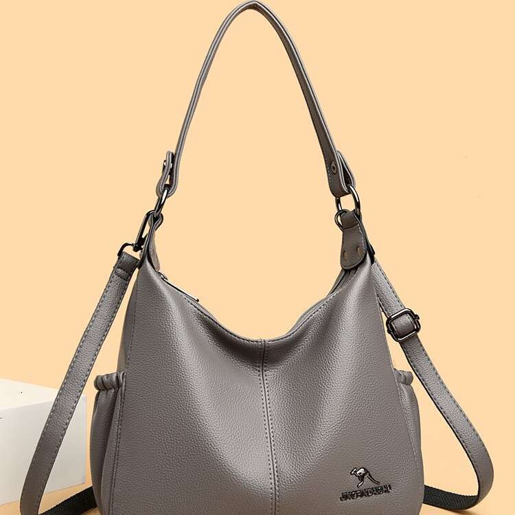 Kangaroo Women 2025 New Fashion Women's Crossbody Shoulder Large Capacity Mom Bag Soft Leather Handbag