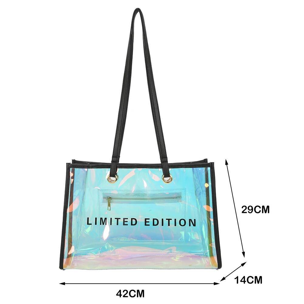 Fashion PVC Transparent Shoulder Bag Lady Small Handbag for Ladies Women Outdoor Shopping Traveling