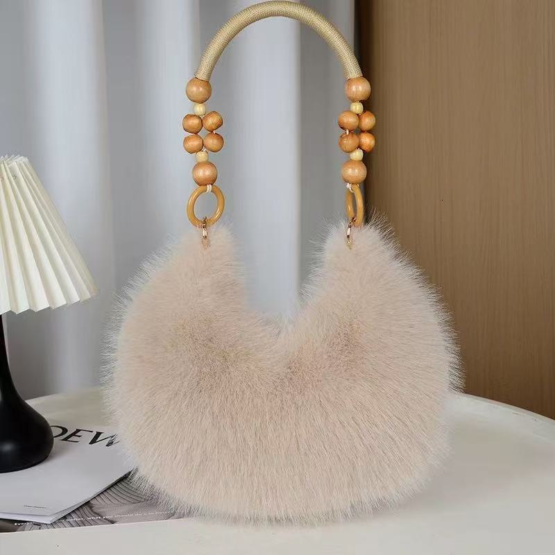 2025 Autumn New Women's Shoulder Bag Autumn Fur Handbag Sexualized Creative Handbag Women's Crossbody Bag Designer Bag