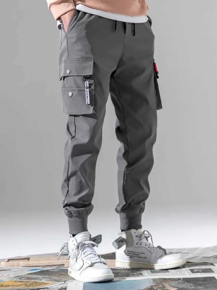 2025 New Trendy Solid Color Pants Multi Flap Pocket Mens Cargo Pants Loose Casual Outdoor Pants Mens Work Pants Oversized W250812