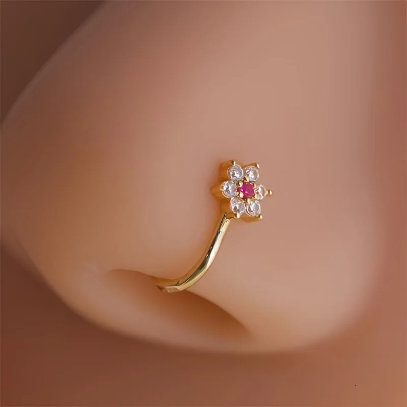 9-piece set of womens fashionable sun star moon heart crown nose clip set no perforation personalized and simple 250807