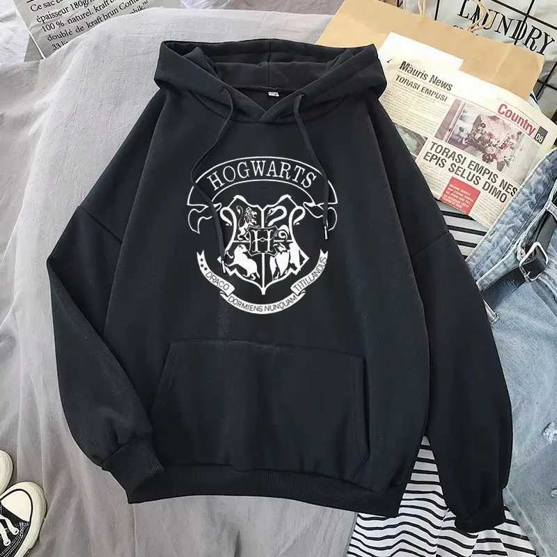 Fashion Men y2k Hogwarts Printed Cotton Hoodie Sweatshirt Women Unisex Autumn Winter Long Sleeves Casual Loose Oversized Top Y250811