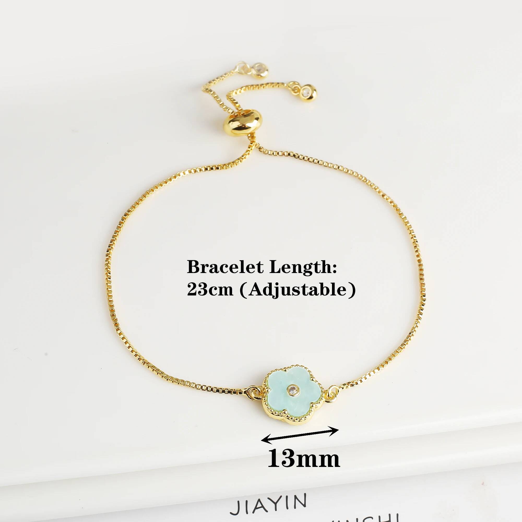 Punk Style Simple Five Leaf Flower Botanical Charm Bracelet for Woman Girls Fashion Party Brand Jewelry Daily Wear Clover