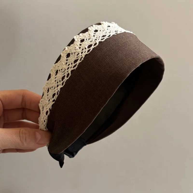 French Fabric Wide-brimmed Lace Band New Face Wash Makeup Hairpin Holiday Gifts Hair Accessories Wen Headbands X250812