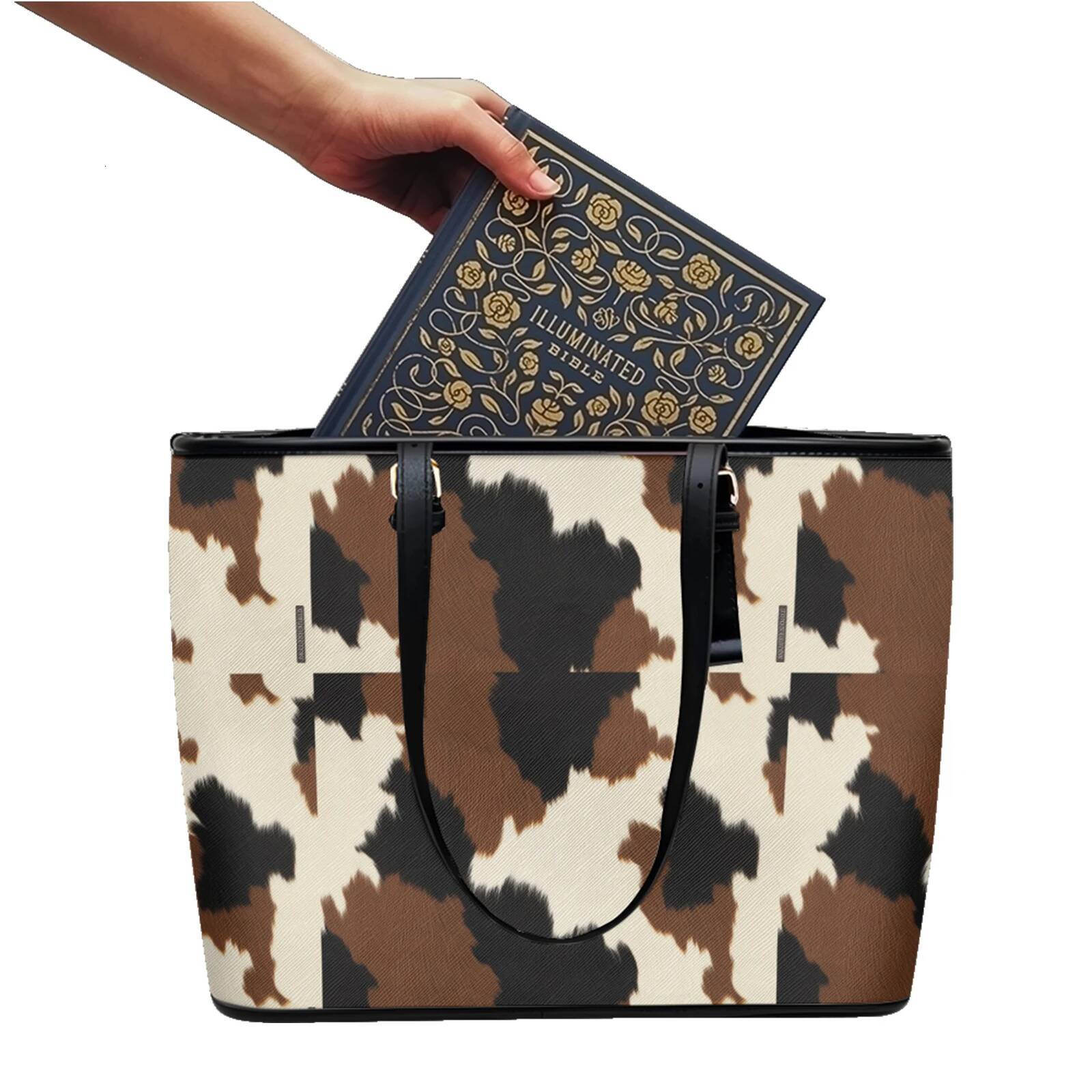 Camouflage Printed Oxford PVC Leather Shoulder Bag Zipper Waterproof Lightweight Tote Daily Use Convertible Work Weekend Purse
