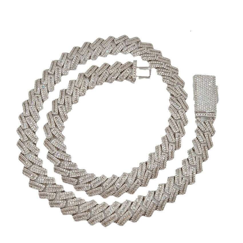 Hot Selling 13mm Hip Hop Cuban Box Clasp Design Men's Trendy Versatile Necklace 111