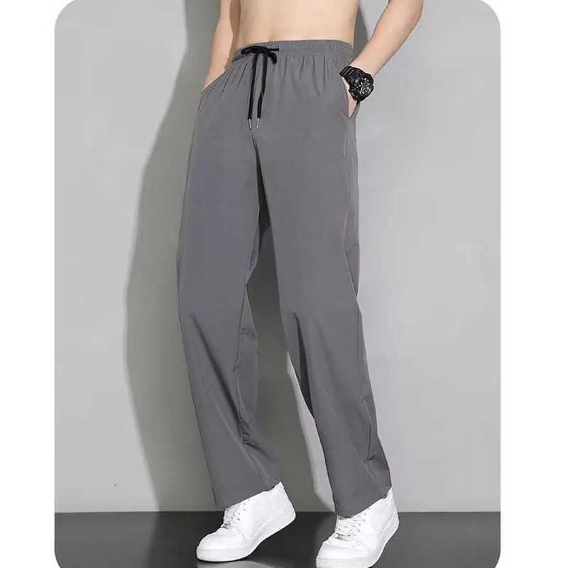 Summer Men Cool Loose Pants Mens Plus Size Sweatpants Fashion Casual Stretch Pants Male Big Size Working Clothes Trousers W250812