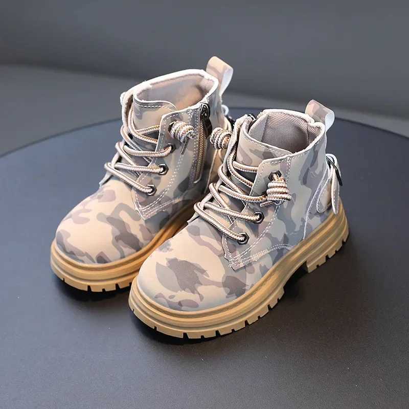 Handsome Children Combat Army Boots Spring Autumn Camouflage Outdoor Boots for Boys Girls School Student Hiking Shoes F09133 XJ250812