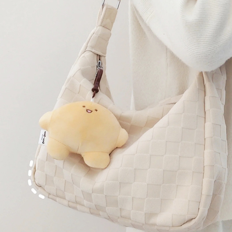 Ins Style Large Capacity Canvas Women Korean Version Literary Single Shoulder Handheld Tote for Female College Students Class Crossbody Bag