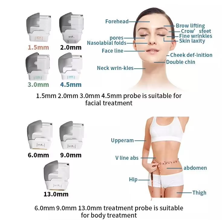 HIFU Beauty Instrument Cartridge Accessories Lifts And Tightens The Skin And Reduces Wrinkles And Promotes Collagen Regeneration And Body Fat Reductio