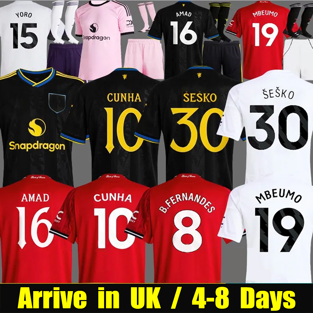 25 26 CUNHA AMAD GARNACHO DE LIGT Soccer Jerseys HOJLUND SESKO MAINOO MOUNT fans player 2025 2026 man kids kit MARTINEZ MBEUMO B. FERNANDES UNTED football shirt