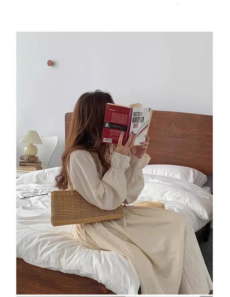 Large Capacity Straw Basket Women Summer Hollow Vacation Beach Ins Fashion Travel Woven Shoulder Bag high-quality