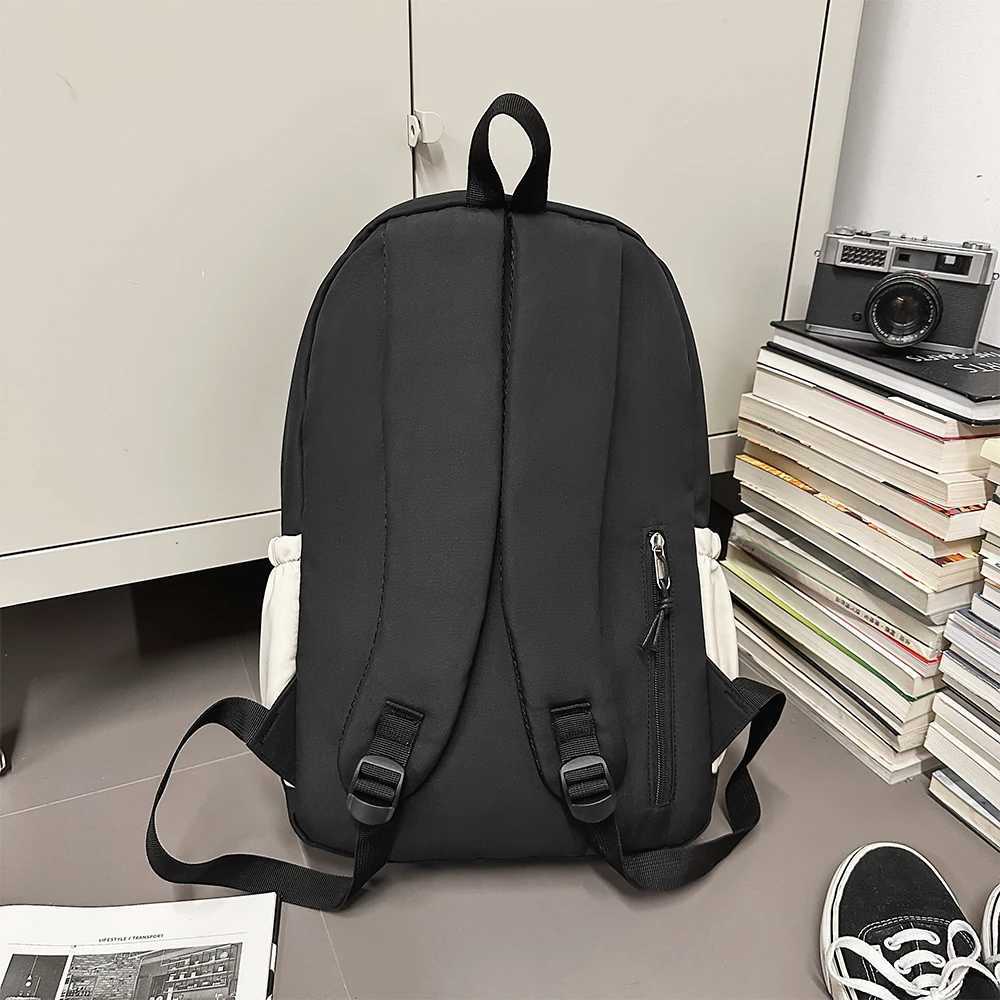 Student Backpack Korean Version Trendy Letter Tutoring Commuting Couple Backpack Large Capacity Computer Backpack Y250811