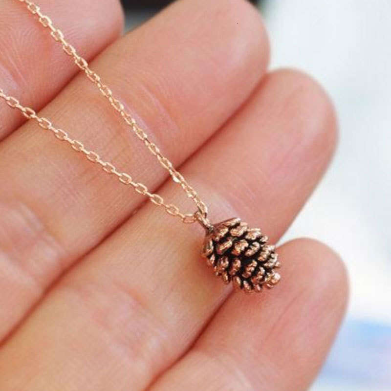 Simple Fashion Pinecone Plant Specimen Necklace Trendy Jewelry