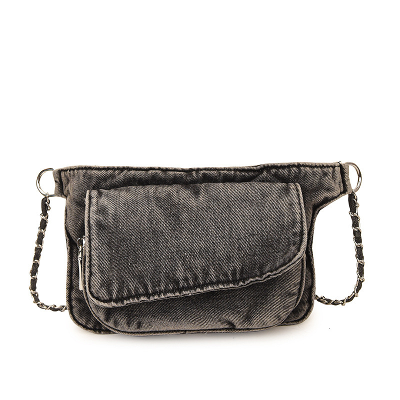 Korean Style Denim Casual Crossbody Women Underarm Motorcycle Summer New Multi-Pocket Shoulder Bag