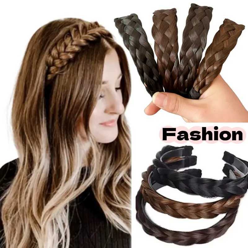 Fashion Wig braid band Wen Synthetic Wig Twist Braided Hair Bands Girl Bohen Hoop Fishbone Braids Hair Bands Decor X250812