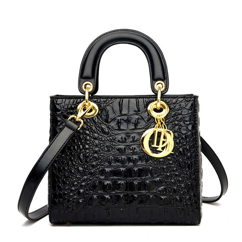 2023 Autumn Winter Women's Crocodile Pattern Princess Diana Ladies Handbag Shoulder Crossbody Bag