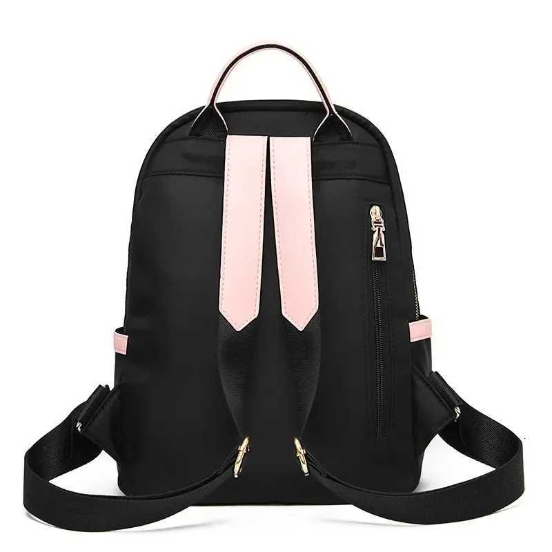 Large Capacity Contrast Color Backpack for Women School Bags for Teenager Waterproof Oxford Travel Rucksack Knapsack Bolsa Y250811