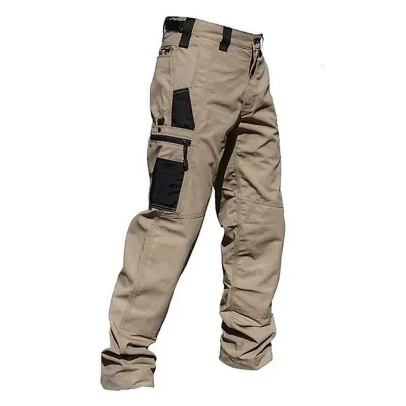Wear Resistant Work Pant Man Multi-pocket Straight Cargo Trousers Outdoor Jogging Tactical Pants Spring Autumn Casual Trousers W250812