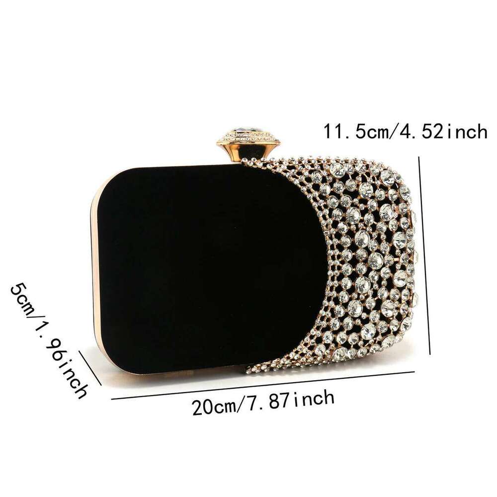 Designer Bags Hollow Design Women Evening Veet Glitter Fashion Ladies Wedding Party Clutch Bags Shoulder Chain Dias Handbags Luxury Bag