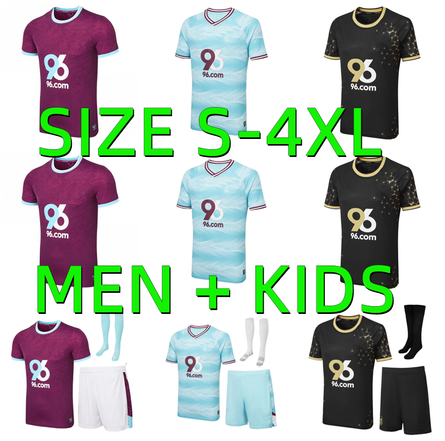 3XL 4XL 25 26 The Clarets soccer jerseys 2025 2026 BROWNHILL FLEMMING ANTHONY BURN FC FOSTER EDWARDS SARMIENTO KOLEOSHO LAURENT HANNIBAL football shirt Men Kids Kits