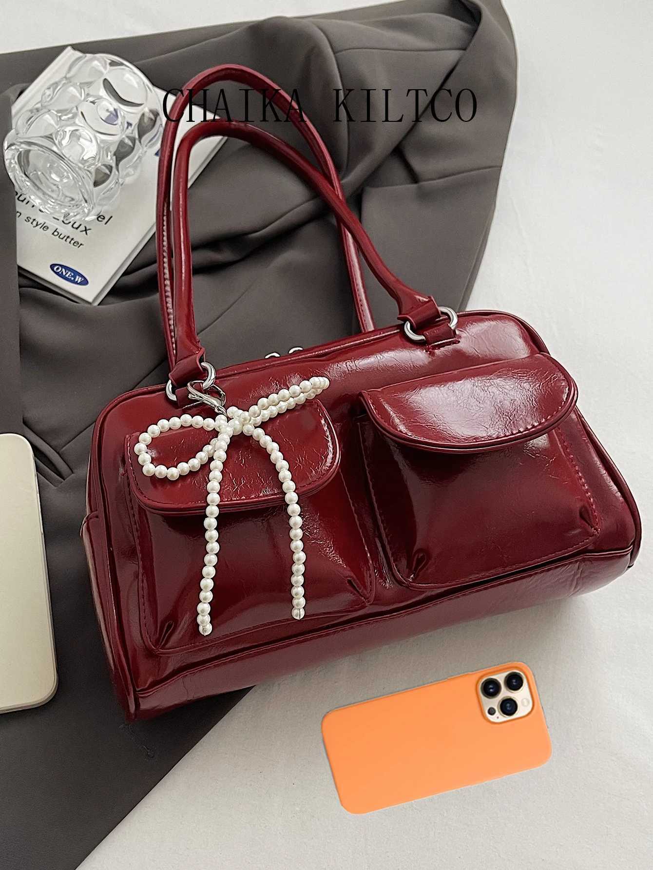 CHAIKA KILTCO Small Niche Design Armpit Boston Bag Womens Fashionable Hand-Held Bowling Bag Large Capacity Shoulder Bag Z250812