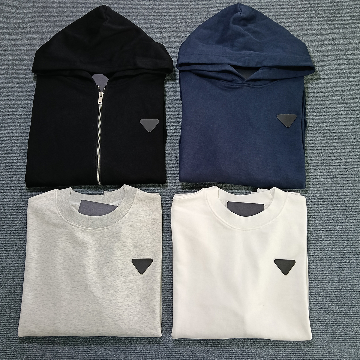 Designer Hoodies Jumpers Triangle Badge NFC scan Thick Terry Cotton 420gsm zipper round neck for Men and Women sweatshirts