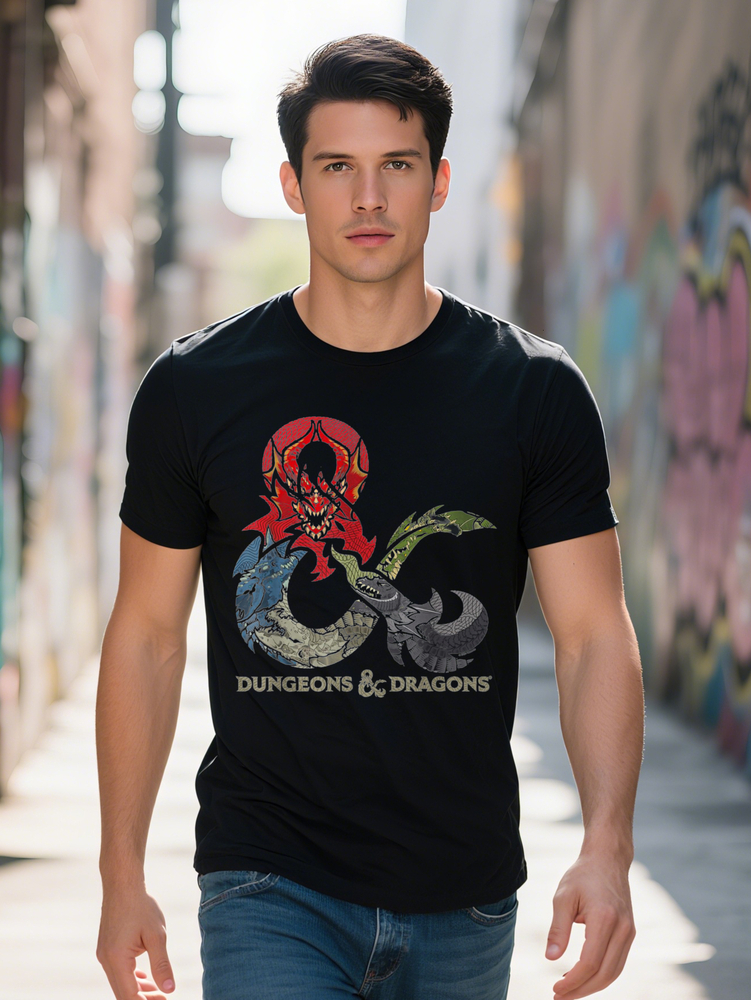 DD Tee Dungeons Dragons Dragon Ampersand T-Shirt PLUS SIZE L XL