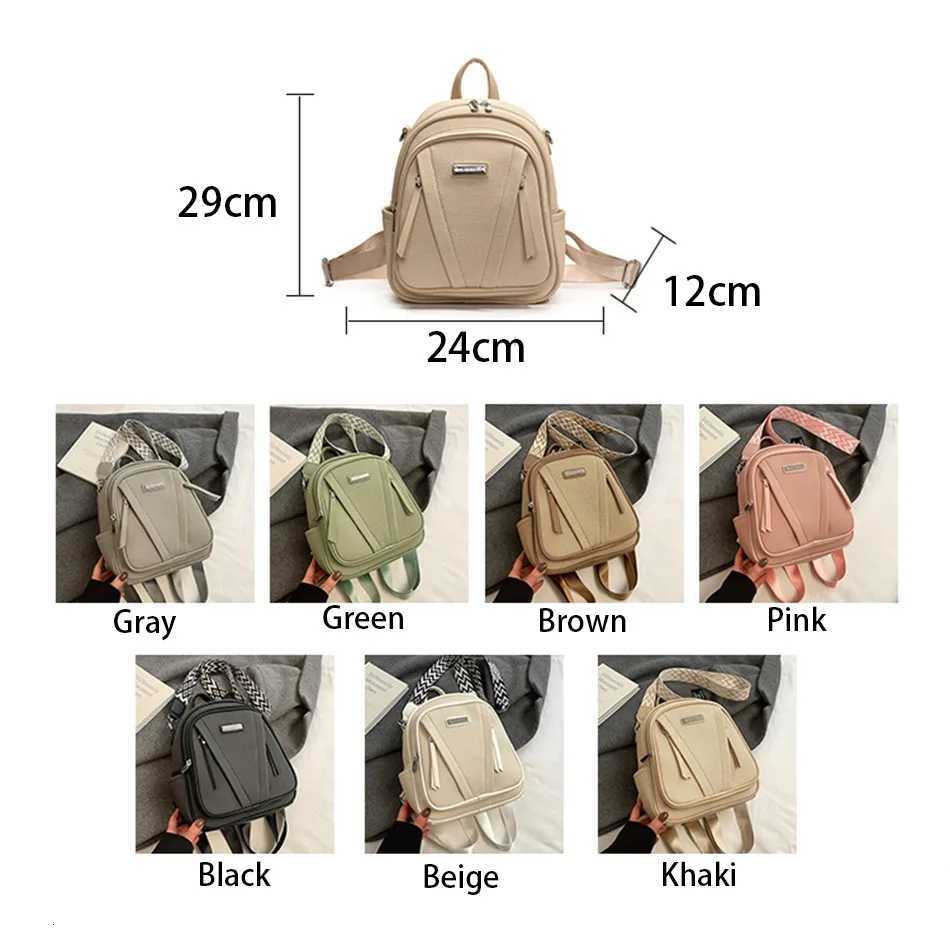 2025 New Women Backpack High Quality Solid Color Nylon Bagpack Fashion Multifunctional Shoulder Bag Bags for Teenage Sac Y250811
