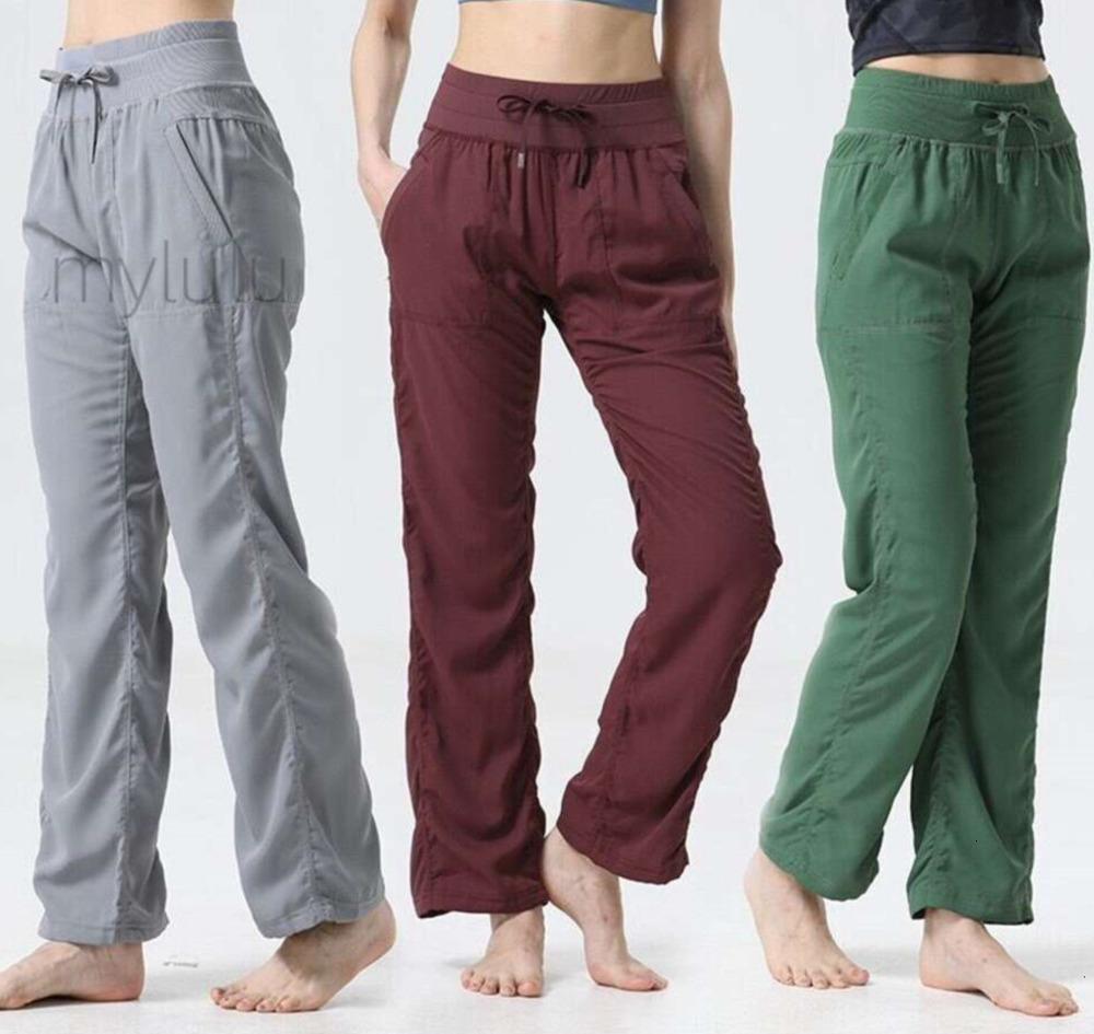 Yoga Dance Pants High Sport Relaxed Lady Loose leggings Women Sports Tights Gym sweatpants Femme yoga outdoor Jogging Pant solid color tfh drs