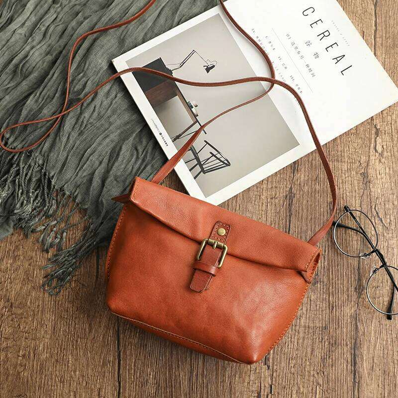 Soft Genuine Women Messenger Female Real Leather Crossbody Shoulder Bags Small Handbag Retro Phone Bag For Girls