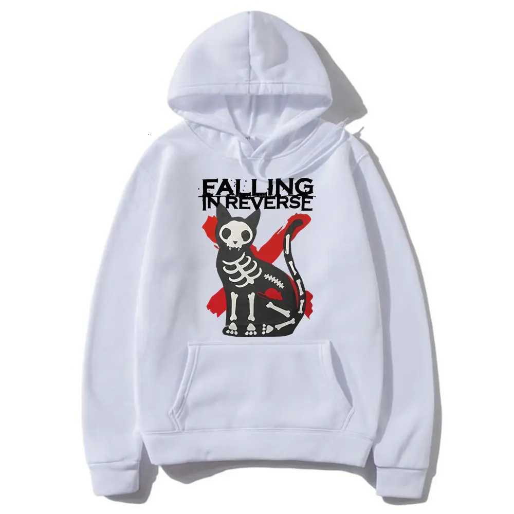 Falling in Reverse Cat Graphic Gothic print Pullover men Fashion Autumn fleece hoodie Long Sleeves clothes Regular Sportwear Y250811