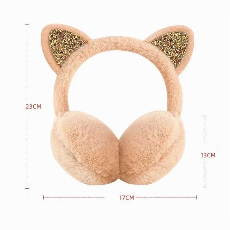 Soft Plush Cute Cat Ear Earmuffs for Women Kids Outdoor Winter Warm Thickened Ear Protector Cold Protection Foldable Ear Cover XJ250812