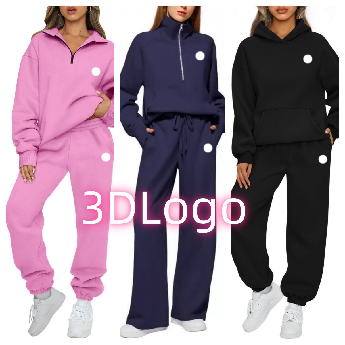 Hot sale Women Yoga Casual sports hoodie sets Oversized Sweatshirts 3D Logo Long Sleeve set Top Fitness Workout Neck Blouse Gym men Sweatshirts