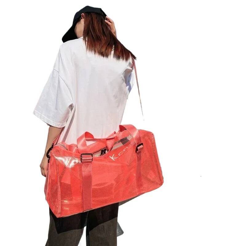PVC Transparent New Fashion Handbag Candy Trendy Versatile Women's Bags 2025 Hot Sale Waterproof Large Capacity Travel Bag