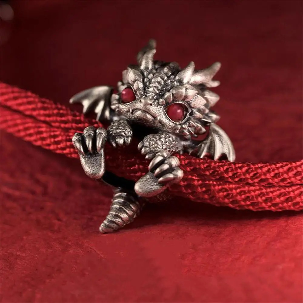 Vintage Red Rope Dragon Bracelet Bangle for Men Women Pullable Adjust Bracelet This Animal Year Good Lucky Jewelry Accessories 250811