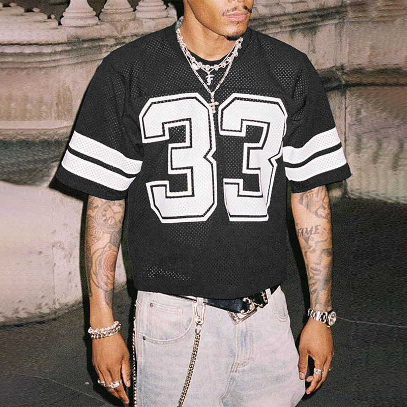 2025 New Summer 3D Digital Printing Sports Jersey Casual loose Short Sleeve T-shirt