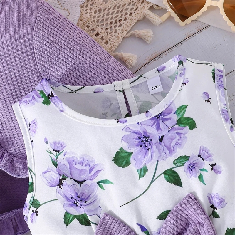 28 Years Old Girl Long Sleeve Coat Floral Princess Dresses Outfit Toddler Infant Clothing Set Fashion Kids Wear w250725