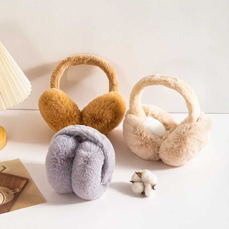 Foldable Plush Earmuffs Fashion Outdoor Cold Protection Earmuff for Women and Men Faux Fur Ear-Muffs Earflaps Soft Winter Warm Ear Cover XJ250812
