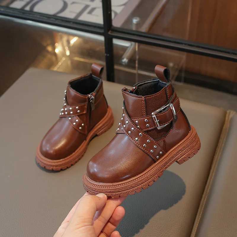 2025 Autumn Winter New British Versatile Daily Wear Childrens Fashion Boots Girls Belt Short Tube Single Boot Botas Para Nias XJ250812
