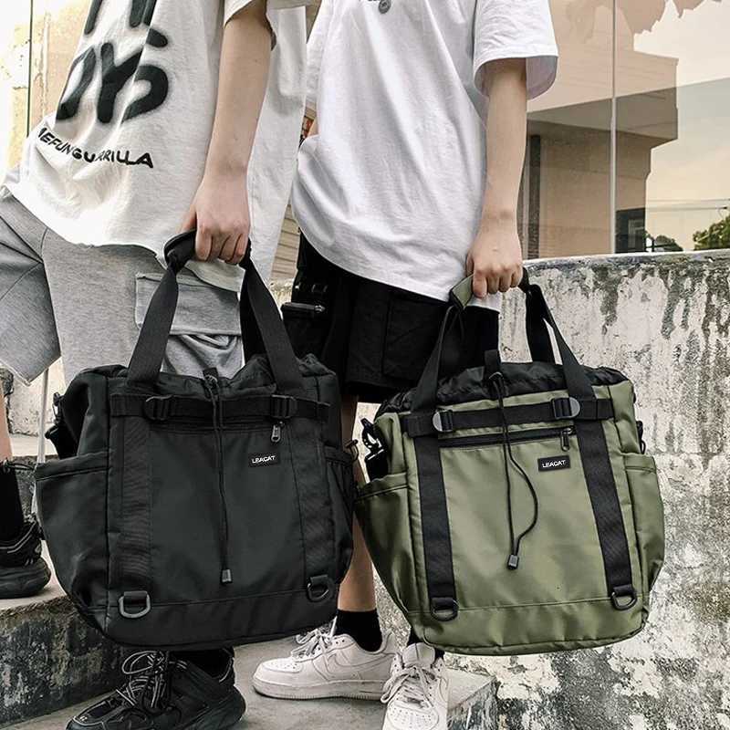 Messenger Bags Men Nylon Waterproof Big Shoulder Bag High Quality Men Hip Hop Streetwear Travel Bags Z250812