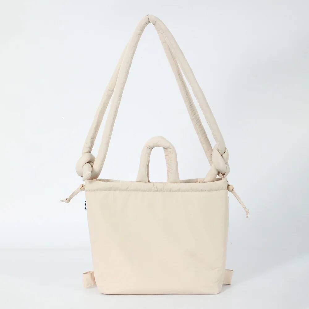 Puffer Backpack For Women Handbag With Top Handle Shoulder Soft Lightweight Drawstring Puffy Tote Carry On Bag