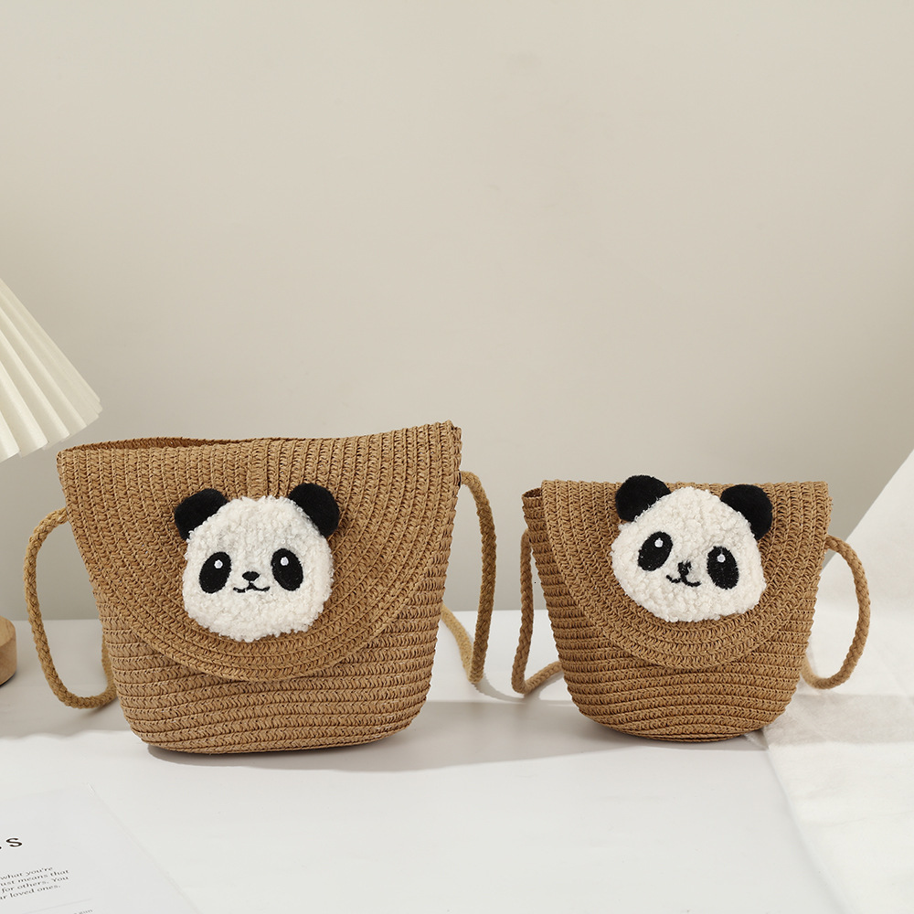 2025 Autumn New Women s Shoulder Bag Red Panda Grass Bag Woven Bag New Grass women s Woven Bag Women s Mini Cute Mobile bag Phone Crossbody Bag Autumn