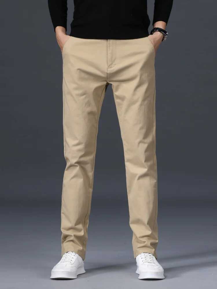 Summer Thin Loose Casual Pants Solid Color for Men Elastic Straight Leg Fashionable and Comfortable Casual Long Pants Male W250812