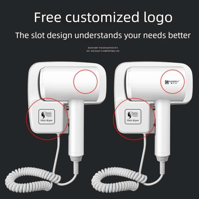 Hotel And Guesthouse Exclusive Wall Mounted High Power Household No Drill Hair Dryer