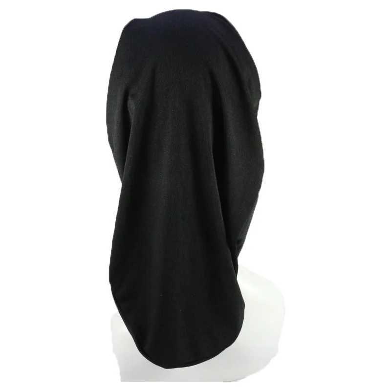Unisex Black Long Hair Sock Cap Bonnet Breathable Elastic Wrap Night Caps For Women Men Polyester Nightcap Sleeping Hats XJ250812